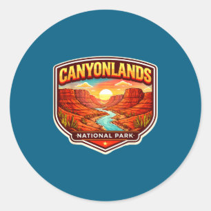 Canyonlands Nationalpark Souvenir Utah Erinnerunge Runder Aufkleber