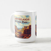 Canyonlands Nationalpark Utah Moab Retro Kaffeetasse (Vorderseite Links)