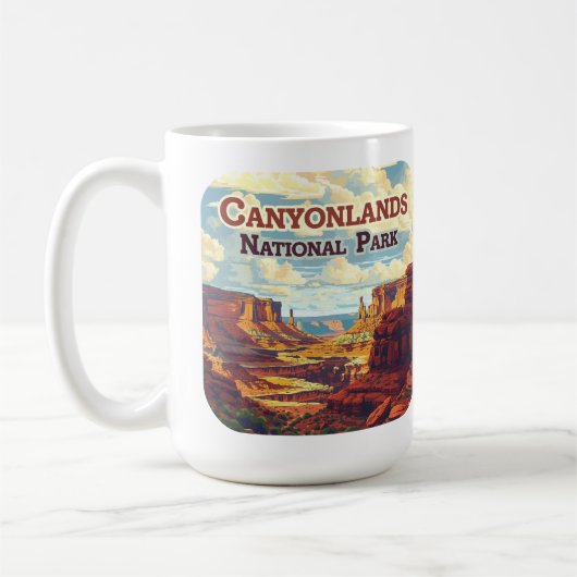 Canyonlands Nationalpark Utah Moab Retro Kaffeetasse (Links)