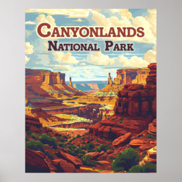 Canyonlands Nationalpark Utah Moab Retro Poster