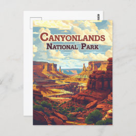 Canyonlands Nationalpark Utah Moab Retro Postkarte