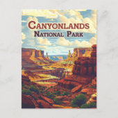 Canyonlands Nationalpark Utah Moab Retro Postkarte (Vorderseite)