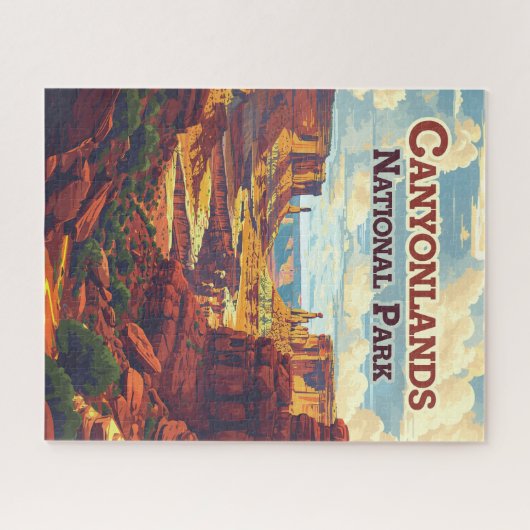 Canyonlands Nationalpark Utah Moab Retro Puzzle (Horizontal)