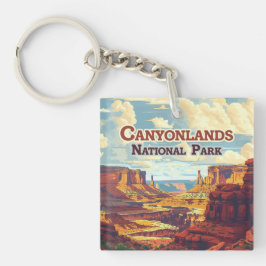 Canyonlands Nationalpark Utah Moab Retro Schlüsselanhänger