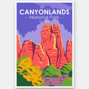 Canyonlands Nationalpark Utah Vintag Aufkleber