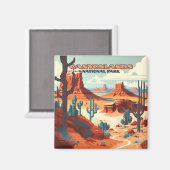 Canyonlands Nationalpark Utah Wüstengebirge Magnet (Vorderseite/Rückseite)