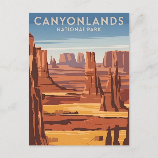 Canyonlands Nationalpark Vintag Postkarte (Vorderseite)