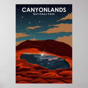 Canyonlands Nationalpark Vintage Reiseplakat Poster
