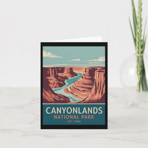 Canyonlands Nationalpark Vintages Camping Wandern Karte