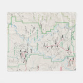 Canyonlands (Utah) Kartendecke Fleecedecke (Vorderseite (Horizontal))