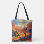 Canyonlands Utah Vintage Kunstreise zur Alp Piazza Tasche (Rückseite)