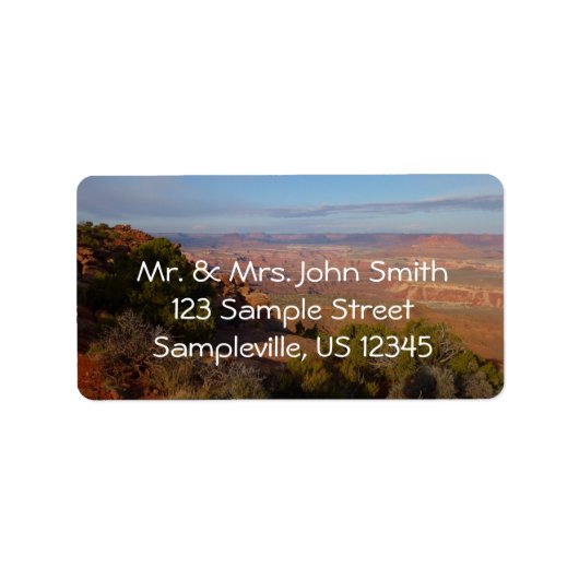 Canyonlands View von Grand View Point Trail Adressaufkleber (Vorne)