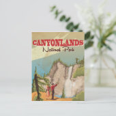 Canyonlands Vintage Travel Poster Postkarte (Stehend Vorderseite)