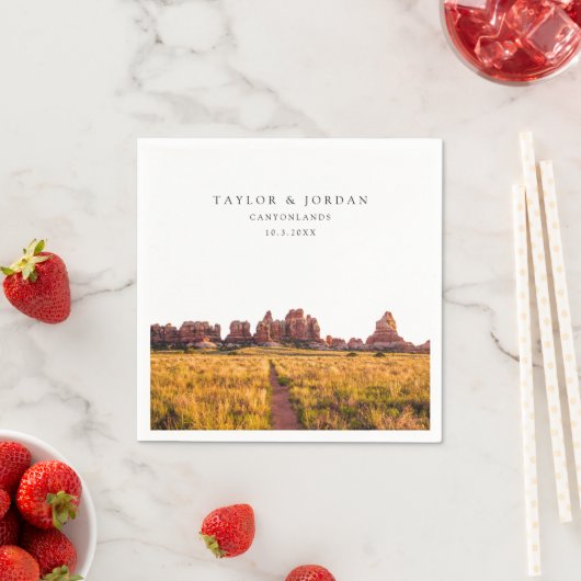 Canyonlands Wedding Paper Cocktail Napkin Serviette (Beispiel)