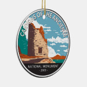 Canyons des antiken Nationalmonumentzirkels Keramik Ornament (Rechts)