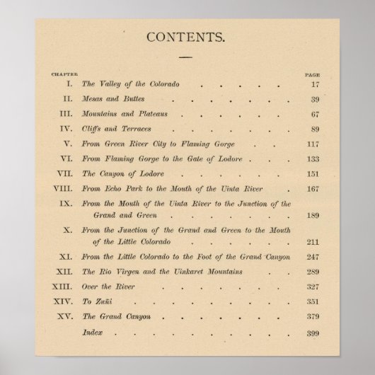 Canyons des Colorado Poster (Vorne)