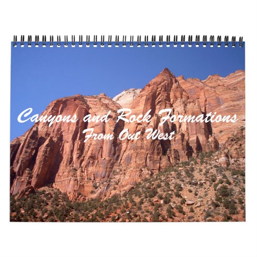 Canyons und Felsformationen aus dem Westen Kalender (Titelbild)