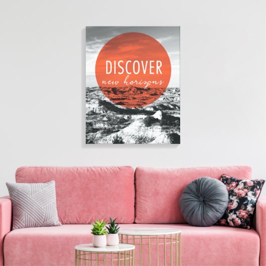 Canyons | Zitat zu neuen Horizonten entdecken Leinwanddruck (Insitu (Wohnzimmer))