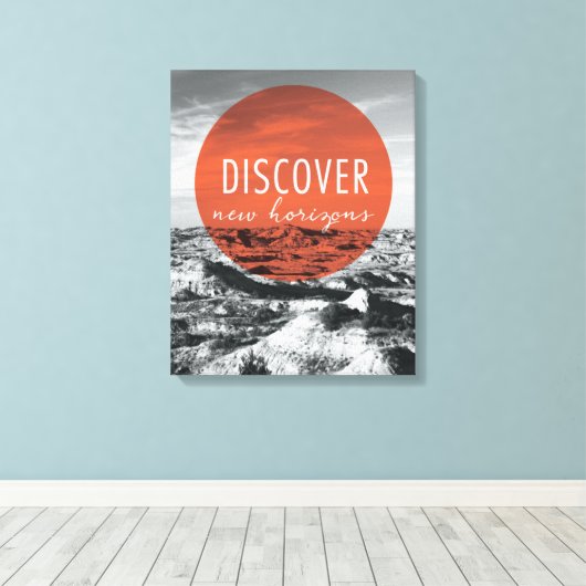 Canyons | Zitat zu neuen Horizonten entdecken Leinwanddruck (Insitu (Holzboden))