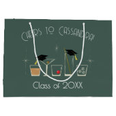 Cap and Cocktail Graduation Party Große Geschenktüte (Rückseite)