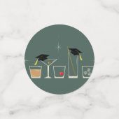 Cap and Cocktail Graduation Party Konfetti (Klein Vorderseite)