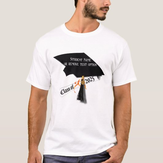 Cap and Diploma Class of 2025 Abschluss T-Shirt (Vorderseite)