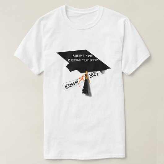 Cap and Diploma Class of 2025 Abschluss T-Shirt (Design vorne)
