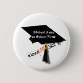 Cap and Diploma Class of 2026 Abschluss Button (Vorderseite)