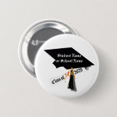 Cap and Diploma Class of 2026 Abschluss Button (Vorne & Hinten)
