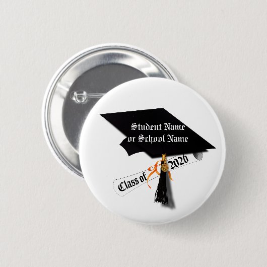 Cap and Diploma Class of 2026 Abschluss Button (Vorne & Hinten)