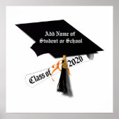 Cap and Diploma Class of 2026 Abschluss Poster (Vorne)