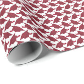 Cap and Tassel Burgund und White entworfen Geschenkpapier (Rolleneckpunkt)