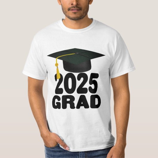 Cap and Tassel Class of 2025 Abschluss T-Shirt (Vorderseite)