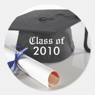 Cap and Tassel Custom Abschluss Einladung Siegel Runder Aufkleber