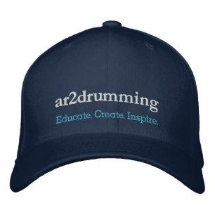 CAP: ar2 drumming - Educate. Erstelle. Inspirier. Bestickte Baseballkappe