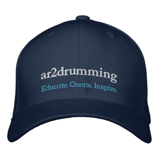 CAP: ar2|drumming - Educate. Erstelle. Inspirier. Bestickte Baseballkappe (Vorderseite)