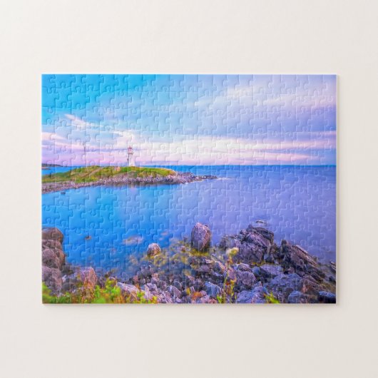 Cap Auget Lighthouse Nova Scotia. Puzzle (Horizontal)