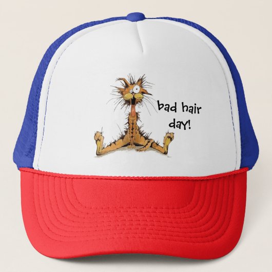 Cap - Bad Hair Day! Truckerkappe (Vorderseite)