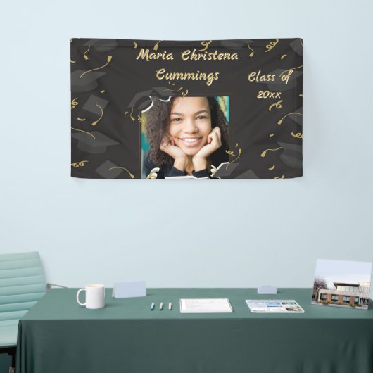 Cap & Confetti Graduation Banner (Messeveranstaltung)