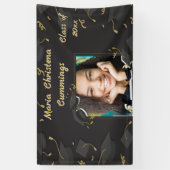 Cap & Confetti Graduation Banner (Vertikal)