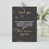 Cap & Confetti Graduation Dankeskarte (Stehend Vorderseite)