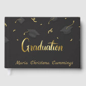 Cap & Confetti Graduation Gästebuch (Vorderseite)