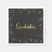 Cap & Confetti Graduation Serviette (Vorderseite)