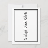 Cap & Diploma, Black & Silver Abschluss Einladung (Rückseite)