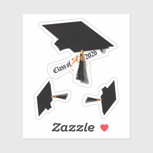 Cap Diploma Class 2026 Abschluss Aufkleber (Blatt)