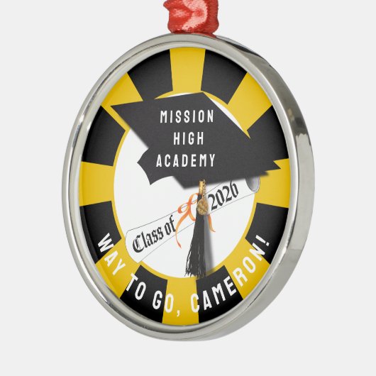 Cap Diploma Class 2026 Abschluss Ornament Aus Metall (Links)