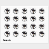 Cap Diploma Class 2026 Abschluss Runder Aufkleber (Blatt)