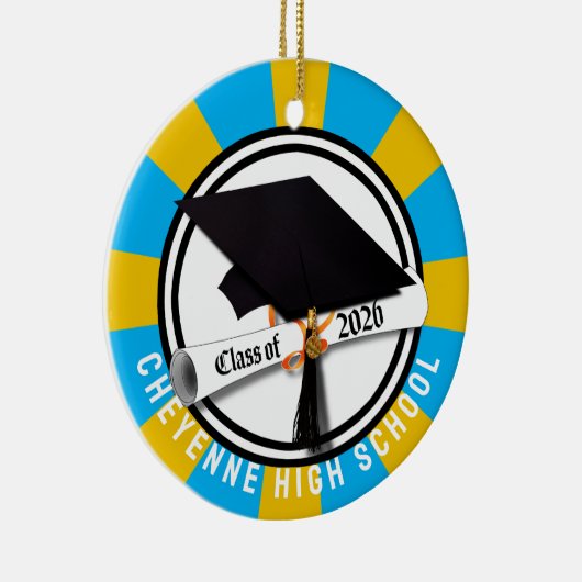 Cap Diploma Class 2026 Foto Abschluss Keramik Ornament (Rechts)