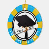 Cap Diploma Class 2026 Foto Abschluss Keramik Ornament (Links)