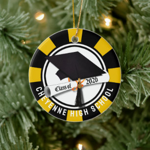 Cap Diploma Class 2026 Foto Abschluss Keramik Ornament